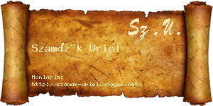 Szamák Uriel névjegykártya