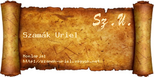 Szamák Uriel névjegykártya
